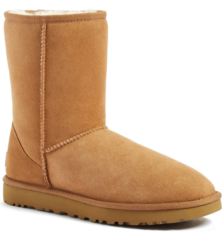 UGG Classic II Genuine Shearling Lined Short Boot_CHESTNUT SUEDE
