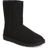 UGG Classic II Genuine Shearling Lined Short Boot_BLACK SUEDE