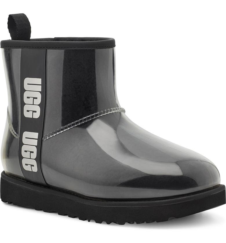 UGG Classic Mini Waterproof Clear Boot_BLACK