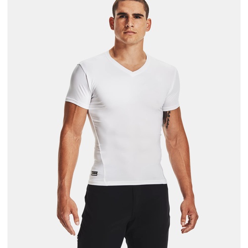 언더아머 Underarmour Mens Tactical HeatGear Compression V-Neck T-Shirt