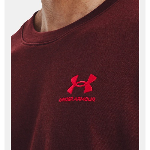 언더아머 Underarmour Mens UA Logo Embroidered Heavyweight Short Sleeve