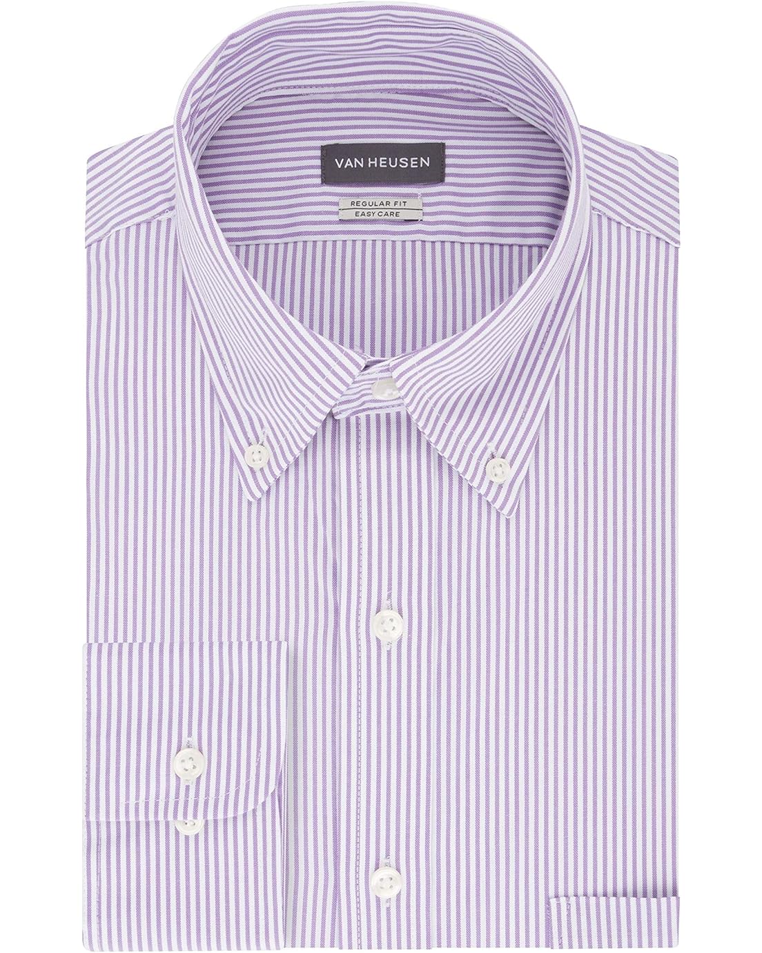 Van Heusen Mens Dress Shirt Regular Fit Pinpoint Stripe
