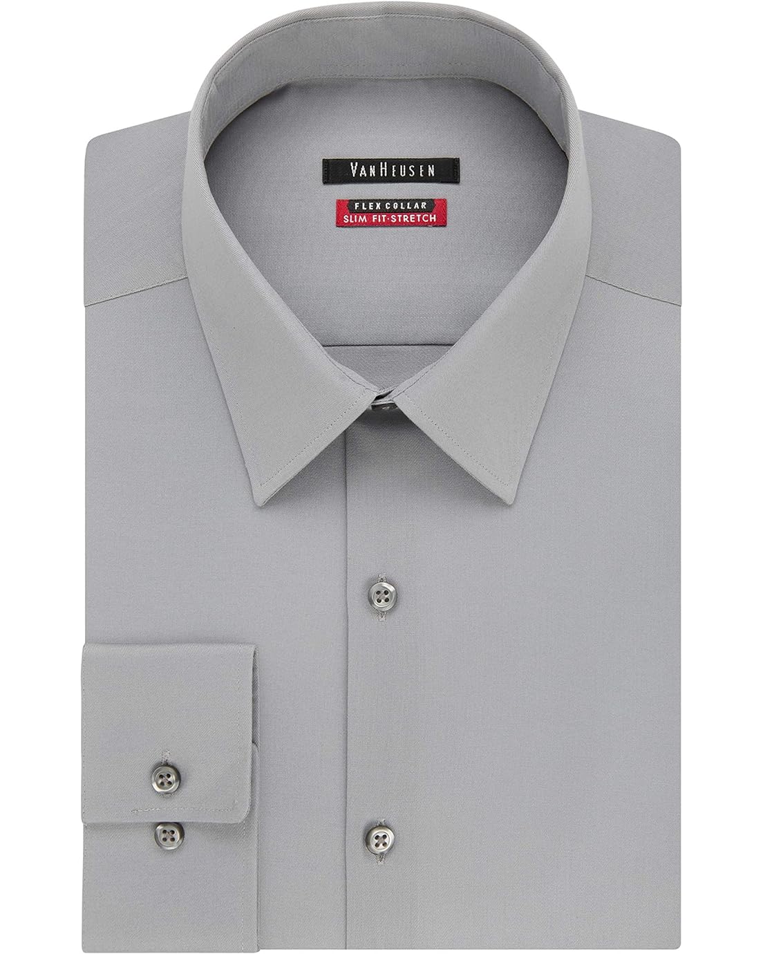 Van Heusen Mens Dress Shirt Slim Fit Flex Collar Stretch Solid