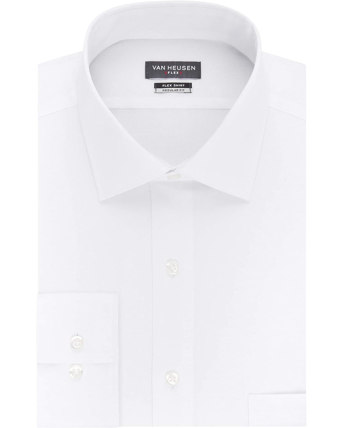 Van Heusen Mens Dress Shirt Regular Fit Flex Collar Stretch Solid
