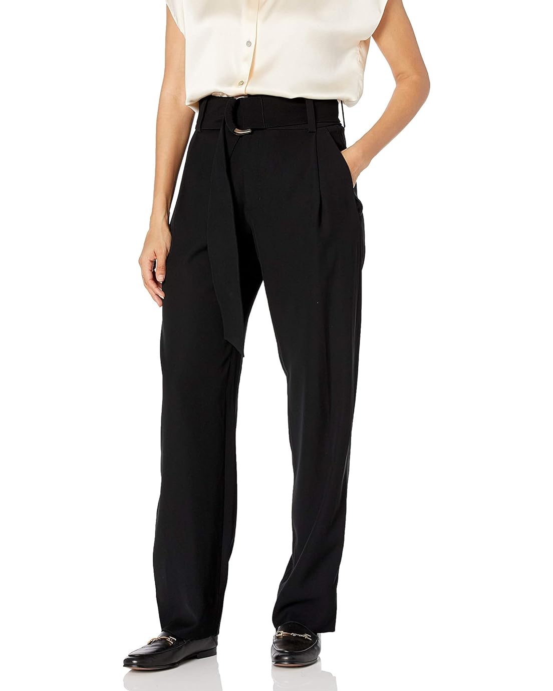 Vince Womens Belted Tapered Pant