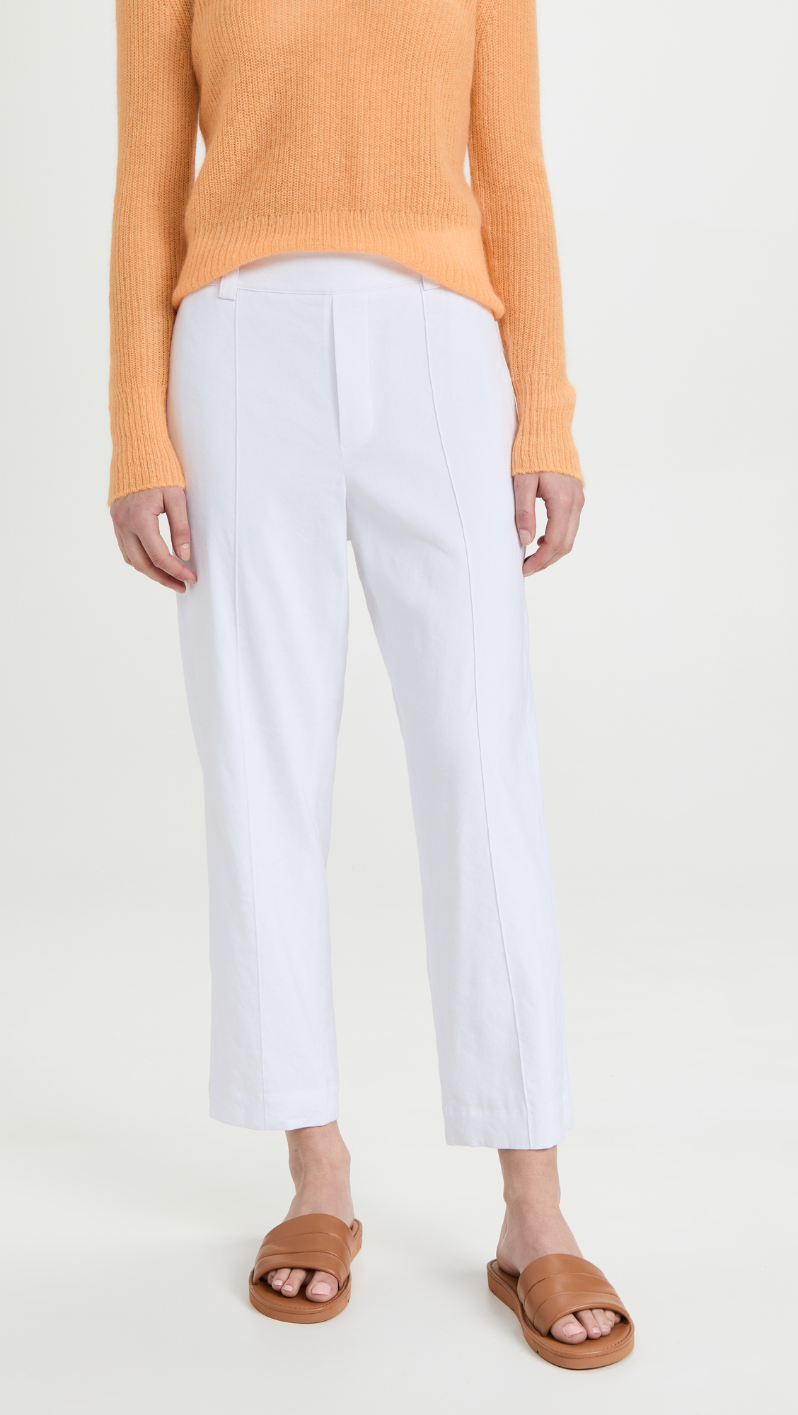 Vince Linen Tapered Pull On Pants