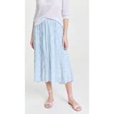 Vince Stripe Crushed Tiered Skirt