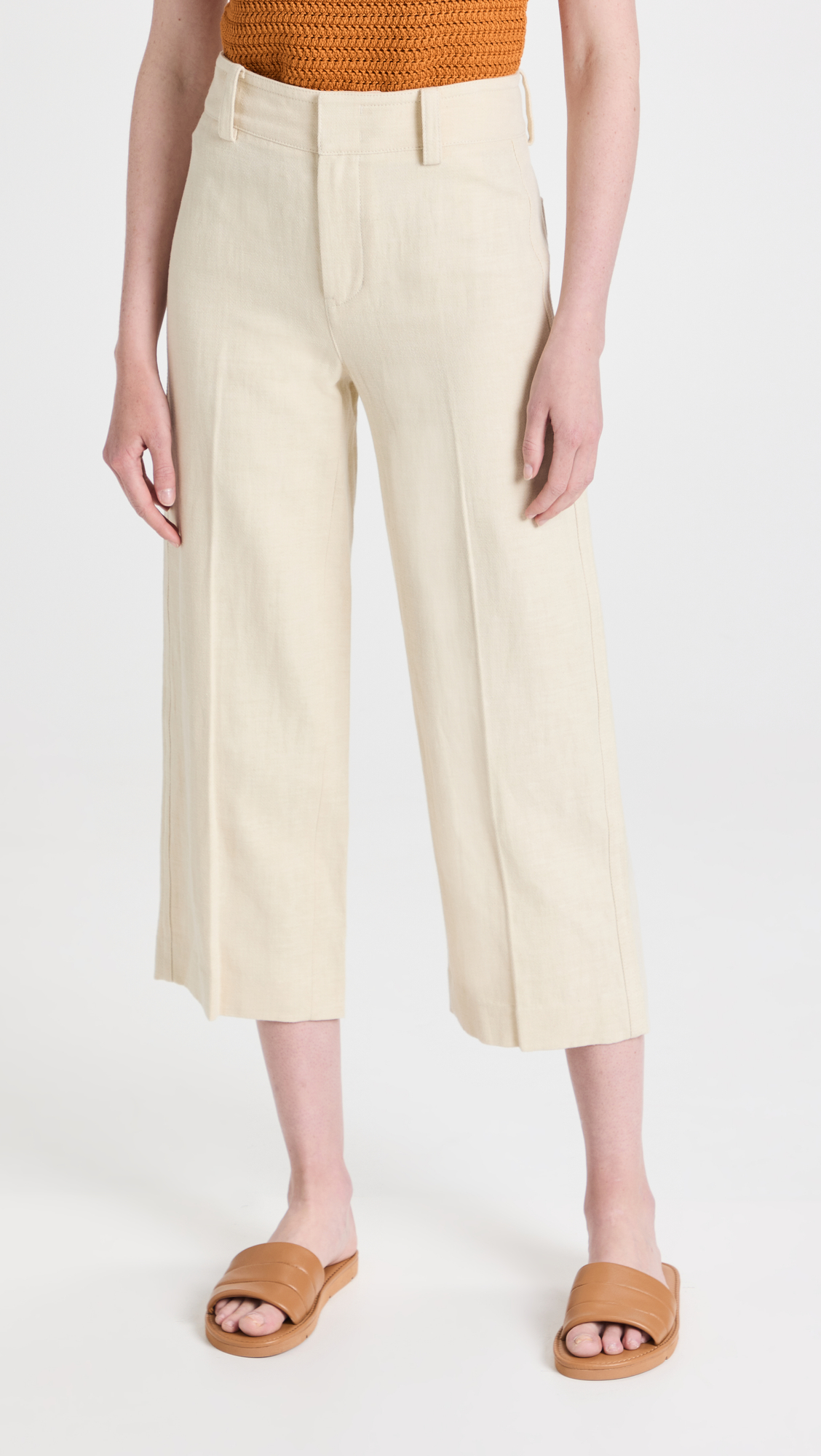 Vince Cropped Casual Twill Pants