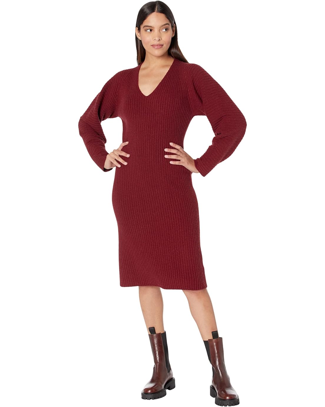Vince Fitted Dolman Sleeve Dress