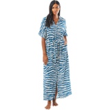 Vince Camuto Zebra Belted Maxi Dress Cover-Up