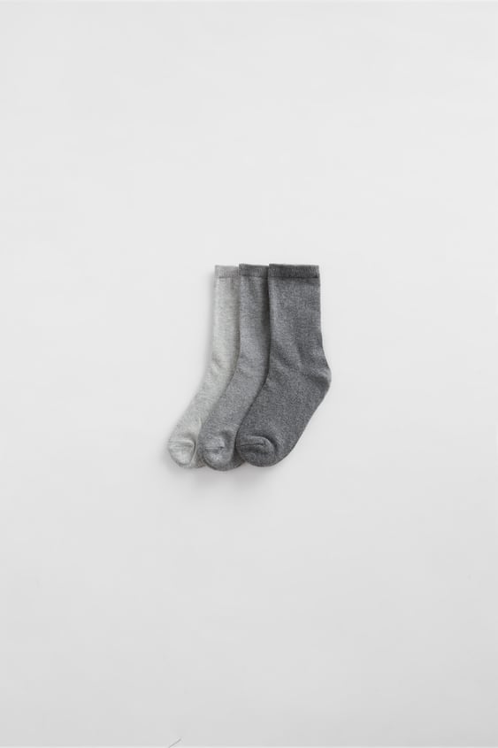Zara BABY/ THREE-PACK BASIC LONG SOCKS
