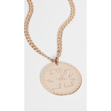 Zoe Chicco 14k Gold Large Mantra Lariat Necklace