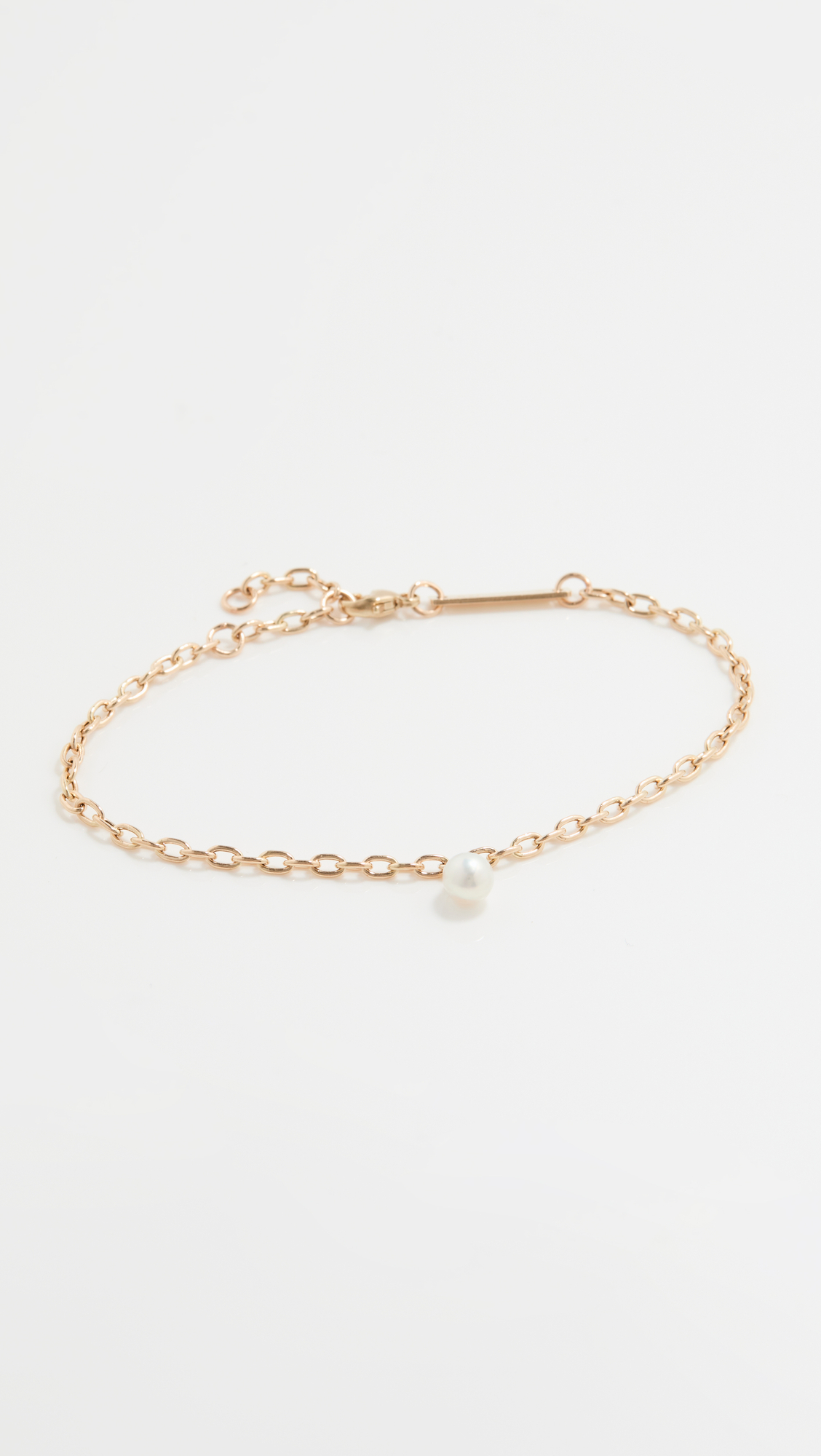 Zoe Chicco 14k Square Oval Link Chain Pearl Bracelet