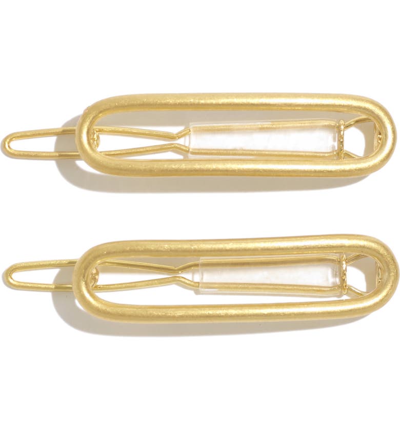 Madewell Two-Pack Mini Hair Clips_VINTAGE GOLD