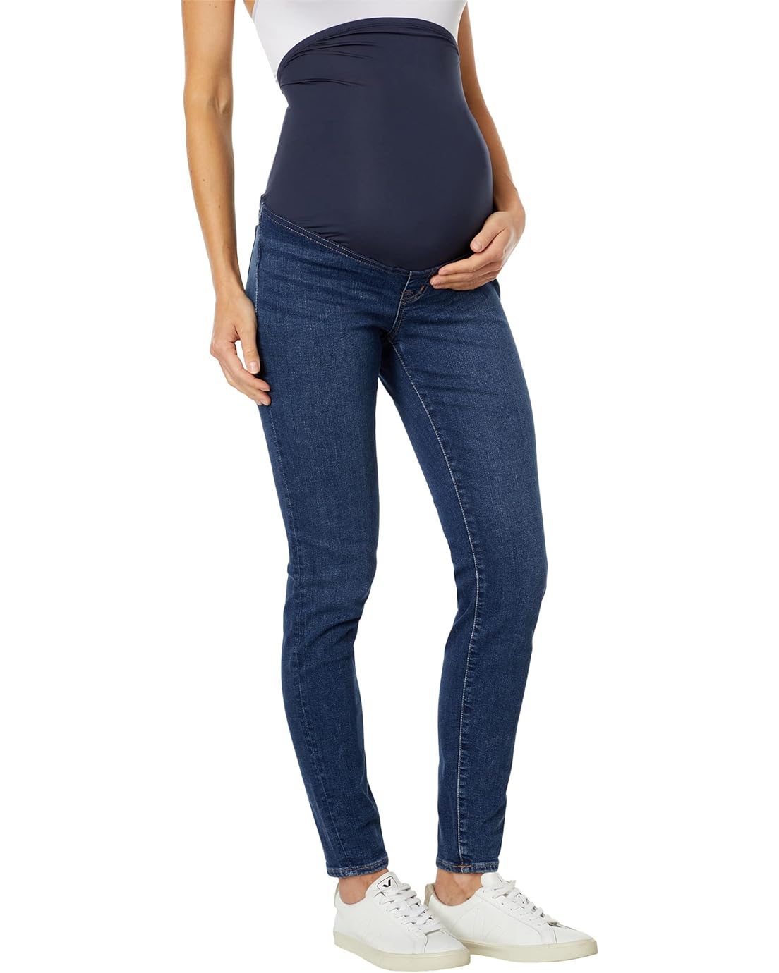 Madewell Maternity Over-the-Belly Skinny Jeans in Coronet Wash