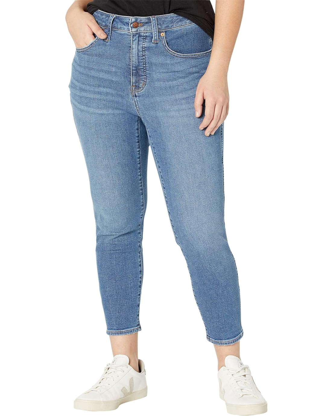Madewell Plus 10 High-Rise Skinny Crop Jeans in Bradfield Wash