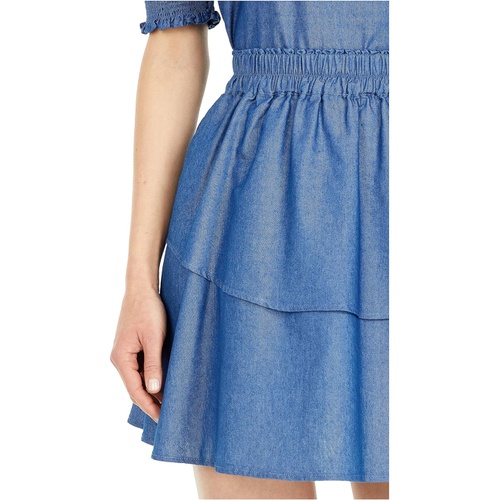  1.STATE Elastic Waist Double Layer Skirt