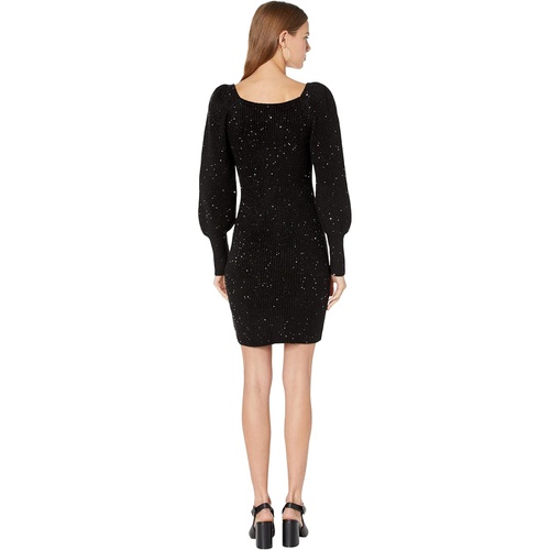  1.STATE Long Sleeve Square Neck Sweaterdress