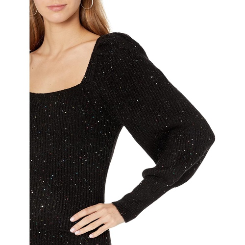  1.STATE Long Sleeve Square Neck Sweaterdress