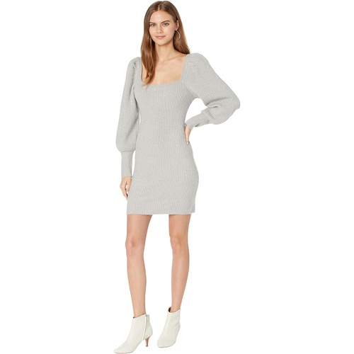  1.STATE Long Sleeve Square Neck Sweaterdress