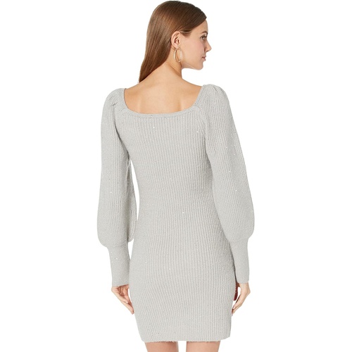  1.STATE Long Sleeve Square Neck Sweaterdress