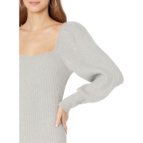  1.STATE Long Sleeve Square Neck Sweaterdress