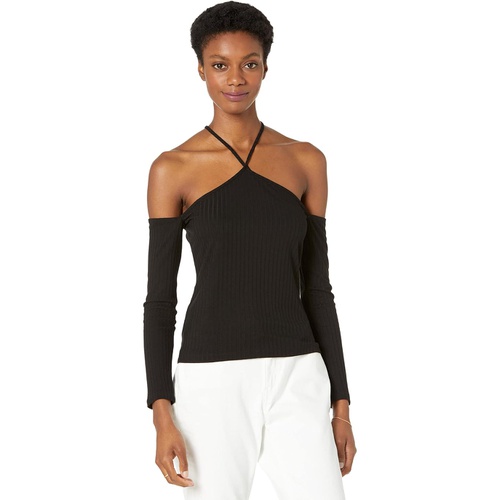  1.STATE Long Sleeve Cold-Shoulder Y-Neck