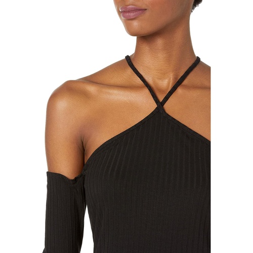  1.STATE Long Sleeve Cold-Shoulder Y-Neck