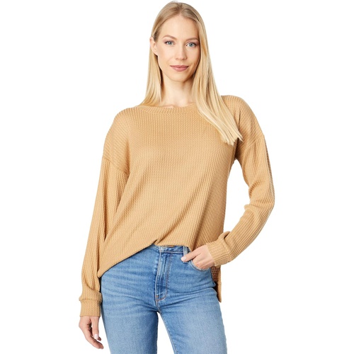  1.STATE Long Sleeve Open Twist Back Top