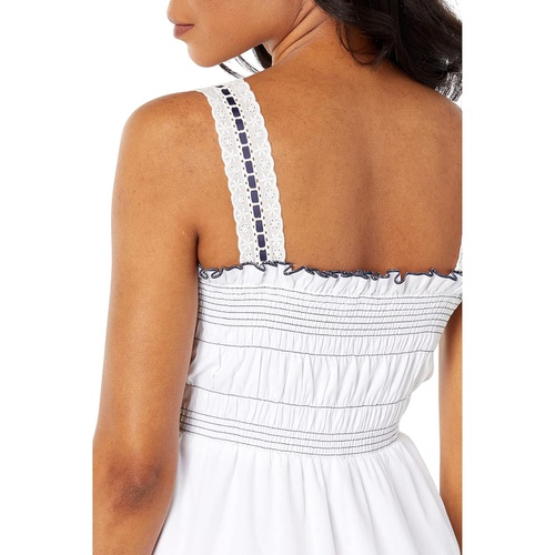  1.STATE Topstiched Smocked Bodice Maxi Dress