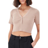4th & Reckless 4TH AND RECKLESS Tinsley Knit Crop Top_CAMEL