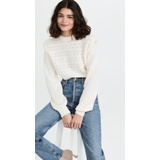 525 Cozy Cable Knit Shoulder Pad Sweater