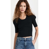 525 Cropped Puff Sleeve Pullover