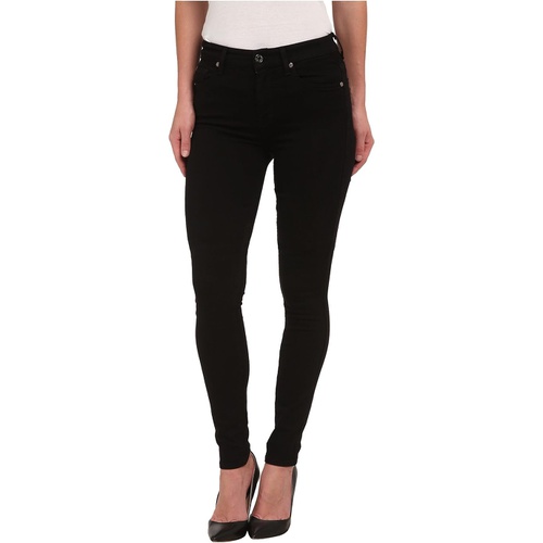  7 For All Mankind The Highwaist Skinny w/ Contour Waistband in Slim Illusion Luxe Black