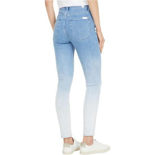  7 For All Mankind High-Waist Ankle Skinny in Ombre Sunny Stretch