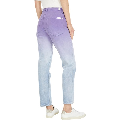  7 For All Mankind High-Waist Cropped Straight in Ombre Light Haven