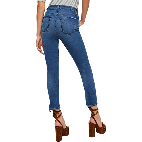  7 For All Mankind High-Waist Ankle Skinny in Peace Blue