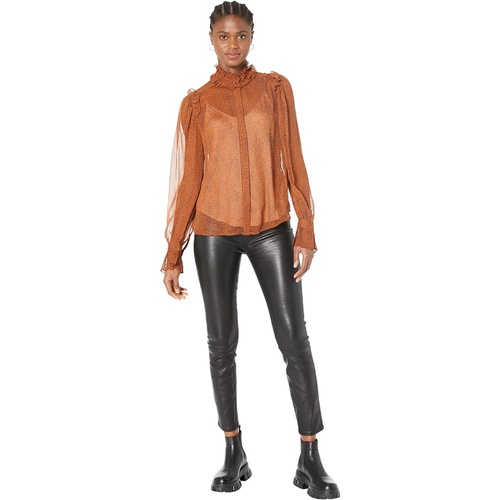  7 For All Mankind Long Sleeve Ruffle Blouse