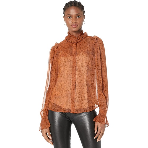  7 For All Mankind Long Sleeve Ruffle Blouse