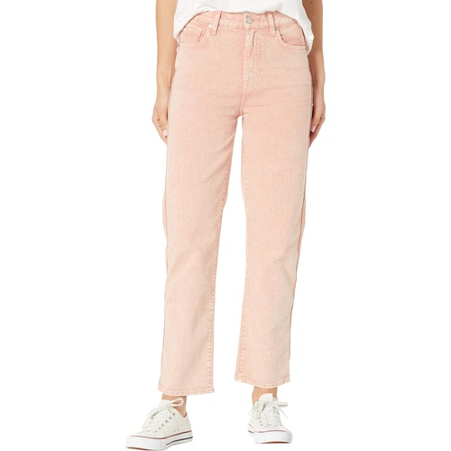  7 For All Mankind High-Waist Cropped Straight in Mineral Rose