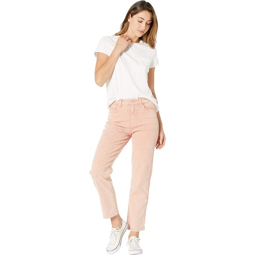  7 For All Mankind High-Waist Cropped Straight in Mineral Rose