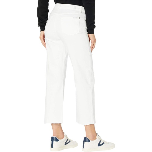  7 For All Mankind Cropped Alexa in White Runway