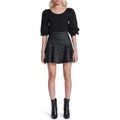 7 For All Mankind Coated Flirty Miniskirt in Rabbit Hole