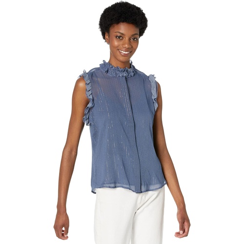  7 For All Mankind Sleeveless Ruffle Shirt