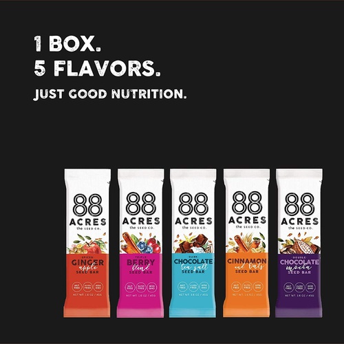  88 Acres Granola Bars | Gluten Free, Nut-Free Oat and Seed Snack Bar | Vegan & Non GMO | 6 Pack (Variety Pack)