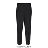 VISCOSE PLEATED SLIM-FIT TROUSERS