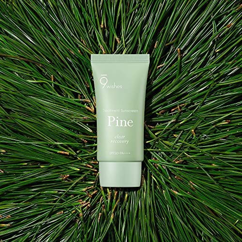  [9wishes] Pine Treatment Sunscreen 1.7 Fl. Oz, e50ml, SPF50+ PA++++