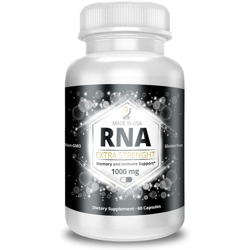  Actif RNA Extra Strength 1000 Mg, RNA Supplement with Memory and Immune Support, 60 Capsules