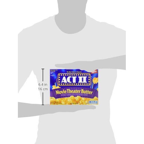  Act II Popcorn, Movie Theater Butter, 2.75 Ounce Bags, 6-Count, Pack of 6