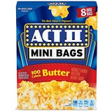 ACT II 100 Calorie Butter Microwave Popcorn, 8-Count 1.1-oz. Mini Bags (Pack of 6)